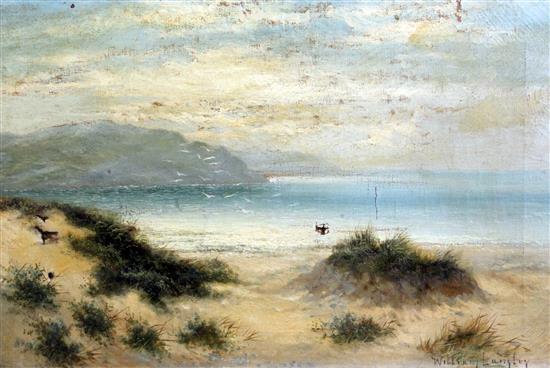 William Langley (fl.1880-1920) Beach scenes 16 x 24in.